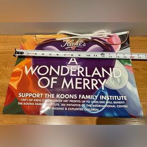 New Kiehl’s Holiday “A Wonderland of Merry” Koons collectible shopping bag